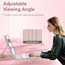 Keyboard Case for iPad Air 11-inch M2 2024, Smart Folio Leather Cover with Pencil Holder for iPad 6th Gen M2 11 inch, Rechargeable, Magnetic Wireless Keyboard for iPad Air 11 6th Gen, (Pink)