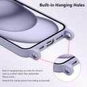 Magnetic Crossbody Case for iPhone 14 Plus/15 Plus 6.7", Liquid Silicone Case with Adjustable Shoulder Neck Lanyard Strap,[Compatible with MagSafe] Shockproof Protective Phone Cover-Purple