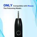 Toothbrush Heads Replacement Compatible with Rtauys S5 Sonic Electric Toothbrush, 10 Count, Black