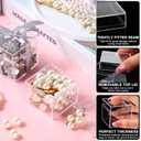 Leinuosen 50 Pcs 2 x 2 x 2 Inch Clear Acrylic Plastic Box with Lid Square Candy Containers for Party Favors Small Square Cube Storage Candy Box for Pill Tiny Earring Jewelry Herb Bead Gifts