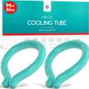 Medi Grade Neck Cooling Tube - Reusable, Instant Cooling Neck Ring - Mess-Free, Lightweight & Portable Ice Ring - No Power Needed - for Summer Heat Relief - 2 x Medium - 5.6 x 6.7