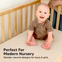 KeaBabies 2-Pack Waterproof Baby Crib Sheets for Boys, Girls - 52x28 Viscose Derived from Bamboo Toddler Bed Sheet Neutral, Fitted Crib Mattress Protector Cover for Baby Bedding, Soft & Gentle(Ecru)