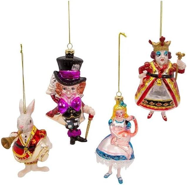 Kurt Adler 5-5.5-Inch Noble Gems Glass Wonderland Gift Set, 4-Piece Set