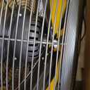 iLiving 24 Inch 3-Speed Orbital Internal Oscillating High Velocity Barrel Floor Fan for Office, Auto Shop, Garage, Workshop, Warehouse, 7800 CFM, Yellow