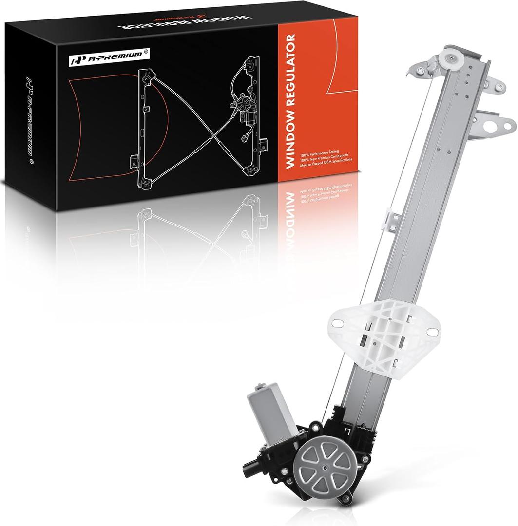 A-Premium Front Left Driver Side Power Window Regulator with 6-Pin Connector Motor Compatible with Honda Accord 2008-2012 (Sedan Only), Front Driver Side