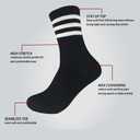 Piano Keys Socks, Black White Striped socks, Novelty Funny Crazy Music Notes Socks Gift For Christmas Birthday Festival Carnival Costume Party Adults and Kids, White Black (SSAA04)