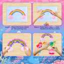 2 x Ancitoy Ocean Mermaid Poke Art Wind Chime Craft Kit  DIY Arts and Crafts for Kids Ages 4-9, Mess-Free Fabric Art Activity, Creative Birthday Gift for Girls and Boys