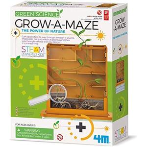 4M Green Science Grow A Maze Kit, Build A Plant Maze Science Kit, For Boys & Girls Ages 5+ , 5 x 4 nches