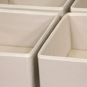  6" wide and 4" tall 3 Pack Foldable Cloth Storage Box 