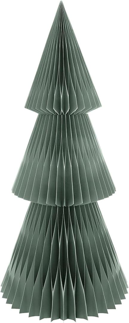 Santa Barbara Design Studio Honeycomb Paper Christmas Trees - 3D Foldable Fir Tree Holiday Centerpiece Blue, 48" Tall, Balsam - Frosted Sage