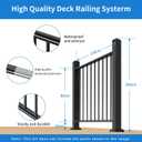 36+2" H x 4 ft. W Aluminum Porch & Deck Railing System,1 Panel