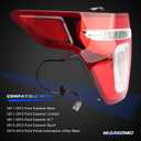 Tail light Assembly Fit for Ford Explorer 2011 2012 2013 2014 2015 Left Driver Side, with Wiring Harness and Bulbs Brake Rear Lamp Replacement for BB5Z13404C and BB5Z13404D