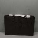 LOVEVOOK Laptop Tote Bag for Women, 15.6 Inch Large Capacity Vintage Leather Work Computer Bag, Business Casual Shoulder Handbag, Black Coffee