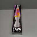Lava Lite 21250400US2125 Lava The Original Silver Base Lamp with Yellow Wax in Purple Liquid, 14.5", Yellow/Purple