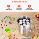 VEVOR Canning Supplies Starter Kit, 9 Pieces Stainless Steel Water Bath Canning Kit for Beginners, Canning Tools Set: Pot, Rack, Lid, Funnel, Tongs, Jar Lifter, Wrench, Magnetic Wand, Bubble Propper