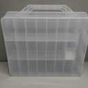 Double Sided Toy Car & Doll Storage Case - 48 Compartments, Portable Transparent Case