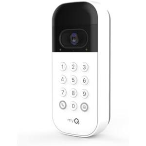 myQ Smart Garage Door Video Keypad with Wide-Angle Camera,Customizable PIN Codes,and Smartphone Control–Take Charge of Your Garage Access Works with Chamberlain, LiftMaster and Craftsman openers,White