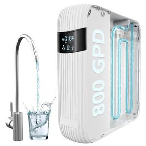 CripsTaste Tankless Reverse Osmosis System 800GPD High Flow Rate NSF 58&42 Certified & SGS Tested Under Sink Water Filtration System 2.5:1 Pure to Drain RO Water Filter System Under Sink