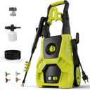 Electric Pressure Washer - 4800 PSI, 3.0 GPM High Power Washer Electric Powered with 35FT Power Cord, 4 Nozzles, Foam Cannon for Cleaning Cars, Driveways, Patios, Gardens, and Outdoor Surface, Green