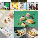 Table Backdrop Stand Kit 3 * 3.3 FT for Product Photography Paper Cloth, T Shape Backdrops Stand Adjustable Background Support Stand Kit with 3 Spring Clamps for Food Photoshoot