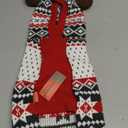 KYEESE Dog Christmas Sweater, Warm Dog Sweater for Small Dogs Boy Girl with Cute Reindeer Antler Hood, Soft Knitwear with Leash Hole, Cozy Holiday Pet Outfit for Winter, Large (Large (11-19lbs))