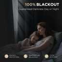 Joydeco Blackout Curtains for Bedroom - 120 Inch Long 100% Light Blocking 2 Panels Beige Drapes, Thermal Insulated Room Darkening Curtains, Linen Textured for Living Room, Rod Pocket & Back Tabs