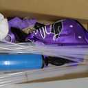 Graduation Decorations - 4 Set Balloon Stands, Class of 2026 Congrats Grad Table Centerpieces for Graduation Party Supplies(Purple & Black)