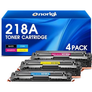 Onorigi 218A Toner Cartridges 3Pack (NO CHIP) Compatible with HP 218A 218X Toner Cartridges Set W2180A W2181A W2182A W2183A Toner Cartridge Use for Pro 3201dw MFP 3301cdw 3301fdw 3301sdw Printers
