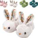 OWIF Kids Toddler Slippers Boys Girls Dinosaur Bunny House Shoes Non Slip Warm Soft Winter Fuzzy Indoor Slipper