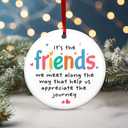 2 x Friendship Gifts for Women Friends - BFF Christmas Ornaments & Decorations - Ceramic Ornaments