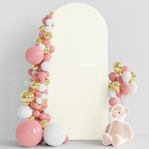 Wokceer 6FT Wedding Arch Backdrop Cover Spandex Fitted Ivory Wedding Arch Covers Round Top Chiara Backdrop Cover for Birthday Party Ceremony Banquet Decoration