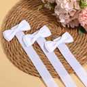Hecila 6PCS Bow Holder Long Hair Bow Organizer Hair Accessories Organizer Hairs Clips Storage Wall Hanging Home Decor Headband Bows Storage Wall Hanging Display for Nursery Home Decors