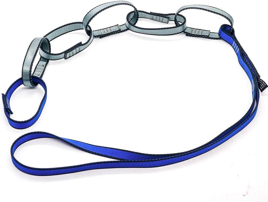 NewDoar Daisy Loop Chain for Climbing,22KN(4950lb) Nylon Webbing Sling 0.7in(17mm) Safe Chain,CE Certified for Outdoor Activities,Personal Anchor Tether System,Aid Climbing