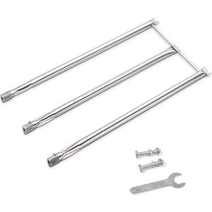 Hisencn 7508 Grill Burner Tube for Weber Genesis Silver B & C, Gold B & C, Weber Spirit 300, Spirit E310 E320 (with Side Control Knobs), Spirit 700 Weber 900 Burner Tube Set, 28 1/8 inches