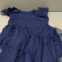 PRETTYGARDEN Women's Summer Tulle Midi Dress Sleeveless Smocked Ruffle Flowy Mesh Dresses Party Wedding Guest Sundress (Navy) Small