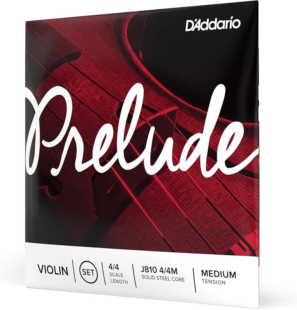 D'Addario Prelude Violin String Set, 4/4 Scale, Medium Tension