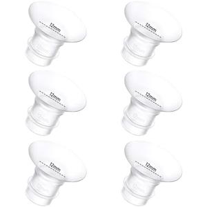 6Pcs Breast Pump Flange Insert 12mm Compatible with Momcozy/Spectra/Medela/eufy/Elvie/Lansinoh/Paruu P10 Breast Pump, Fit for Momcozy M5/M9/M6/V2 Pro/V2 pro/S12 Pro/eufy E10 S1 S1 Pro, 24mm Flange