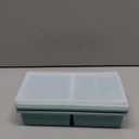 2 cup Silicone Freezer Trays with Lids, Silicone Soup Freezer Molds, Easily prepare portioned meals, Great for storing soups, lasagna, leftovers, sauces and other dishes, Dishwasher, Oven Safe (Green)