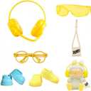 Dolls Clothes and Accessories Suitable for 5.91-6.7inch (15-17cm) Dolls,Dress up Your Doll with Cute and Fashionable Outfits (Yellow)
