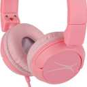 Altec Lansing Over The Ears Kids Headphones - Wired - Volume Limiting Technology for Developing Ears, Ages 6-9, Perfect for Learning from Home, Pink