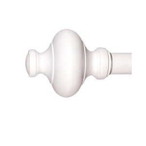Cardiff 18-36 Inch Adjustable Curtain Rod Set, 1 Inch Diameter in White
