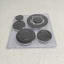 Gas Stove Burner Covers Cooker Hat Set, Lid Upgraded Oven Gas Hob Burner Crown Flame Cap, Replacement Caps Stove Burner Head Parts, Fits for Most Gas Stove Burners, 5 Pack