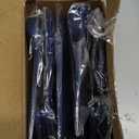 PULOTE 150PCS Blue Plastic Silverware Set - Plastic Cutlery Disposable - Heavy Duty Blue Plastic Utensils Include 50 Forks, 50 Knives,50 Spoons for Party&Graduation