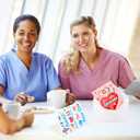 HOWAF 35pcs Nurse Day Gift Cards, Nurse Appreciation Week Greeting Cards for Nurses Themed Party Supplies, Thank You Nurses Party Favors Paper Cards with Envelope and Nurse Themed Stickers