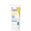 CeraVe 100% Mineral Sunscreen SPF 30, Face sunscreen With Zinc Oxide & Titanium Dioxide, Hyaluronic Acid + Niacinamide + Ceramides, Oil Free, Travel Size 2.5 oz