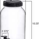 Amazing Abby - Beverly - Plastic Beverage Dispenser with Spigot (1 Gallon, 4 Quart), Drink Dispenser for Fridge and Party, BPA-Free, Shatter-Proof, Great for Lemonade, Iced Tea, Punch, and More