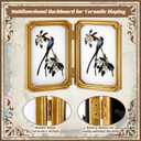 Wenqik Vintage Picture Frames 4x6 Inch Antique Gold Frames with Glass Double Hinged Vertical Picture Frame Display Sets Ideas for Tabletop and Wall Hanging Mount Ornate Retro Home Decor Party Supplies