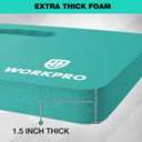 WORKPRO Extra Thick Kneeling Pad, 2-Pack, Soft Foam Cushioning for Knee, Large Foam Kneeler Mat for Gardening, Bathing Baby, Workout Supplies, 17.5 x 11 x 1.5 in, Robin's egg Blue