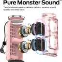 Monster S310 Upgraded Bluetooth Speaker, 30W Portable Speaker, 360° Stereo Sound with Punchy bass, TWS Pairing, IPX6 Waterproof, Bluetooth 5.2, 24H Playtime, Perfect for Home, Outdoor, Beach, Pink