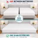 3-in-1 Split King Gap Filler for Adjustable Bed, White, 79"x79"
Machine-Washable Fitted Sheet, Bed Bridge, Twin/Twin XL to King Bed Converter, Mattress Connector, Sheet Strap Set